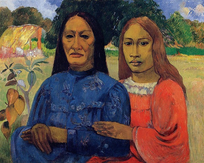 Two Women (Mother and Daughter) by Paul Gauguin Oil Painting reproduction