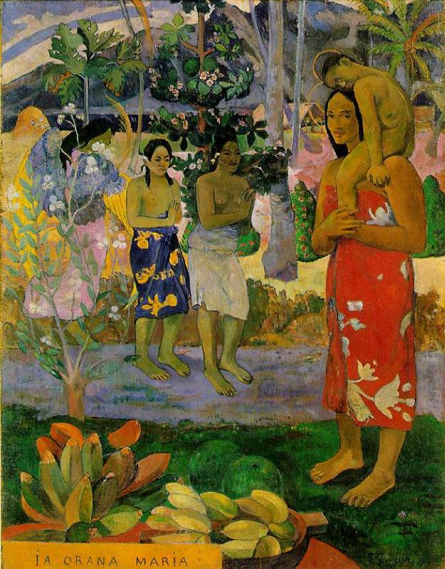 We Hail Thee Mary  1891 by Paul Gauguin Oil Painting reproduction