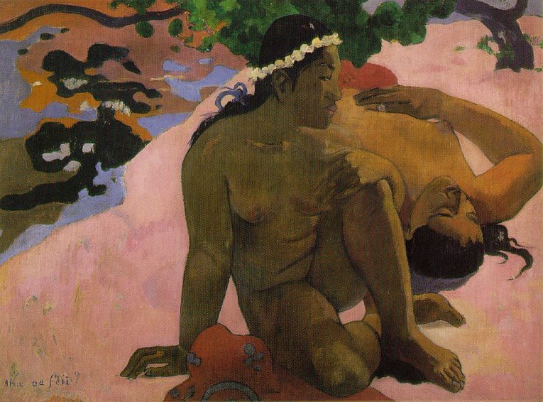 What! Are You Jealous  1892  by Paul Gauguin Oil Painting reproduction