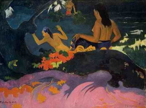 Fatata Te Miti Aka By The Sea  by Paul Gauguin Oil Painting reproduction