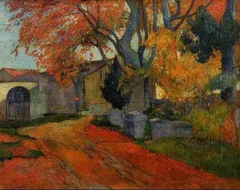 Lane At Alchamps Arles  by Paul Gauguin Oil Painting reproduction