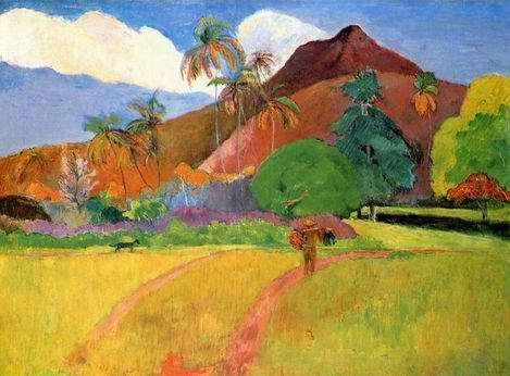 Tahitian Landscape by Paul Gauguin Oil Painting reproduction