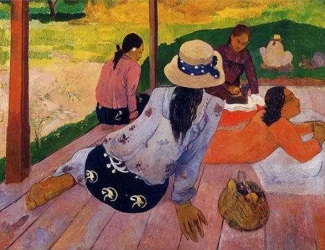 The Siesta  by Paul Gauguin Oil Painting reproduction