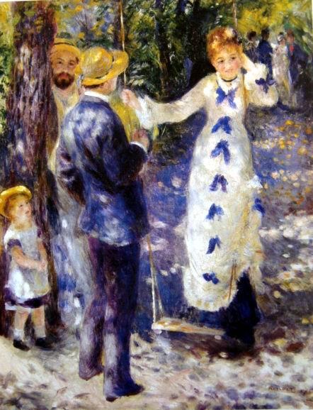 The Swing  1876 by Pierre-Auguste Renoir Oil Painting reproduction