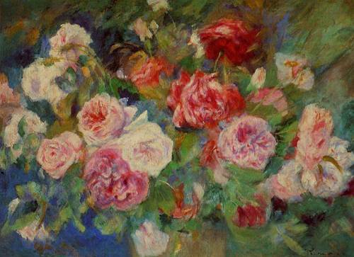 Roses 1885 by Pierre-Auguste Renoir Oil Painting reproduction