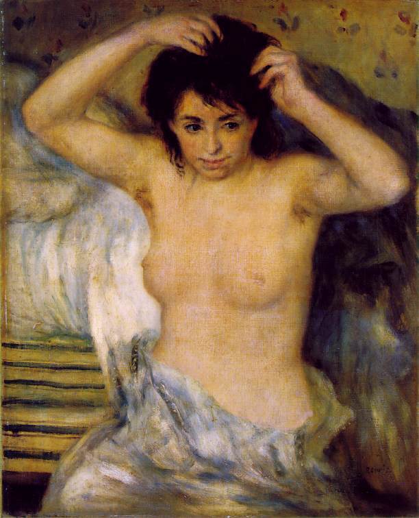 Torso (Buste de Femme)  c. 1873-75 by Pierre-Auguste Renoir Oil Painting reproduction