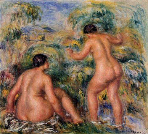 Bathers 1917 by Pierre-Auguste Renoir Oil Painting reproduction