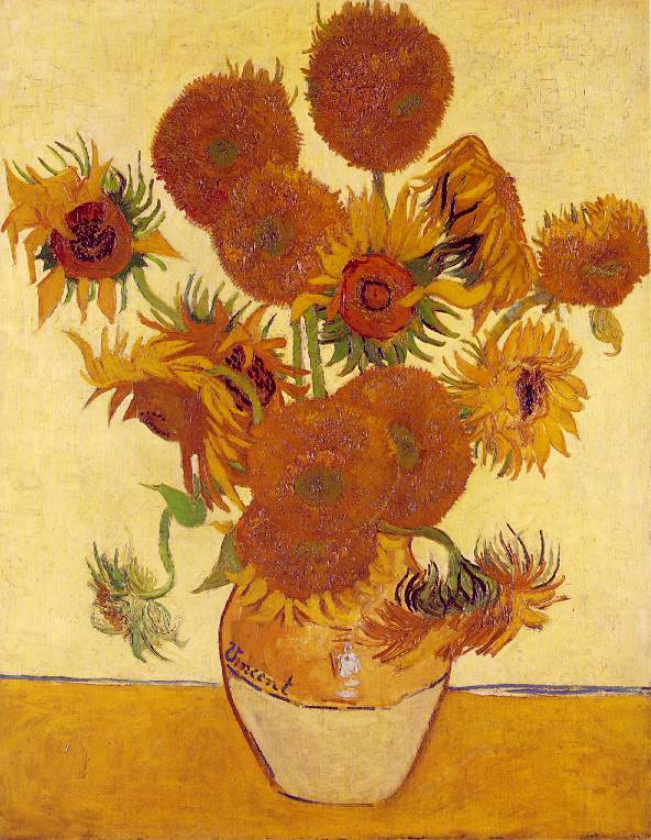 Fifteen Sunflowers in a Vase  1888 by Vincent Van Gogh Oil Painting reproduction