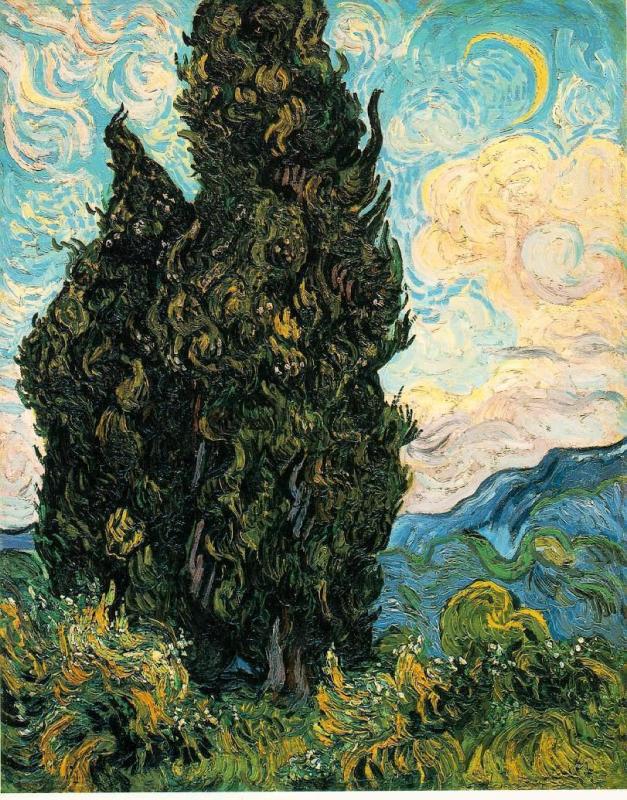 Cypresses by Vincent Van Gogh Oil Painting reproduction