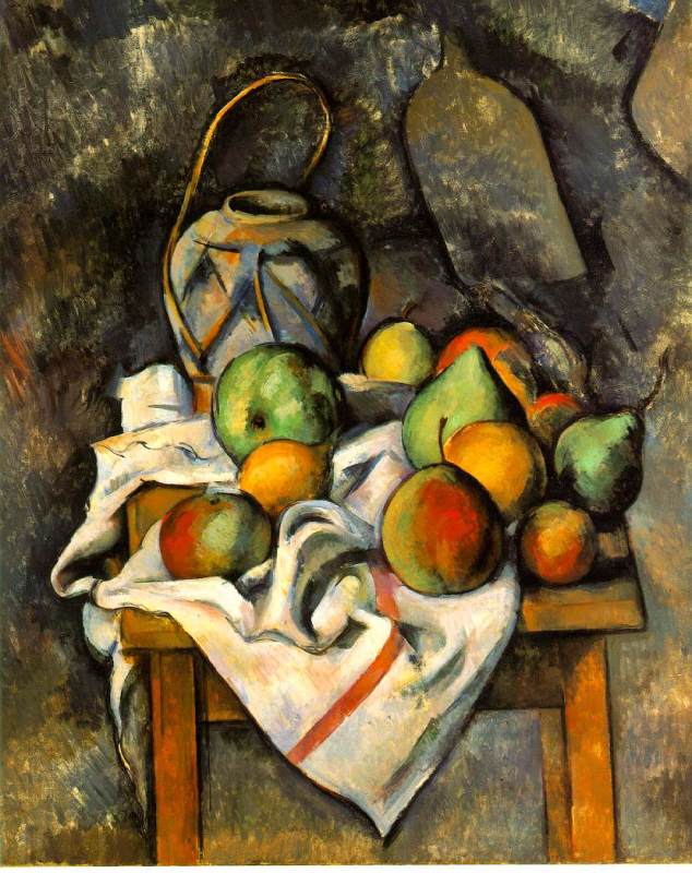 Ginger Jar and Fruit   c. 1895 by Cezanne,Paul Oil Painting reproduction