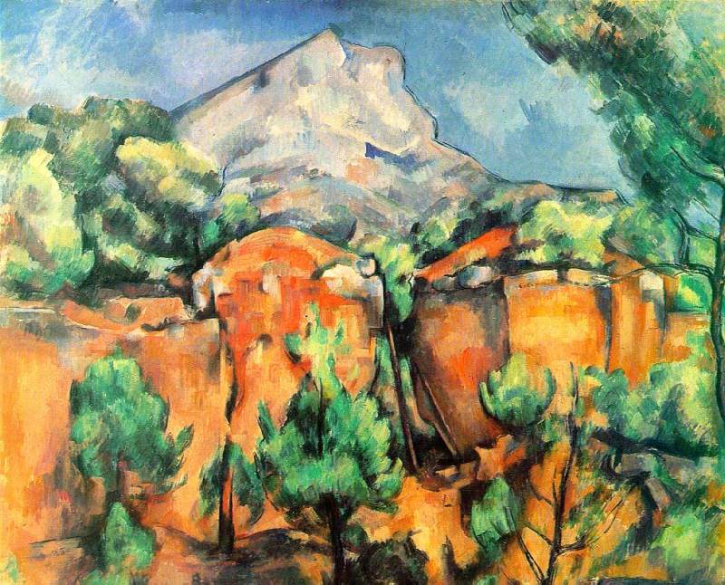 Mont Sainte-Victoire Seen from the Bibemus Quarry  c.1897 by Cezanne,Paul Oil Painting reproduction