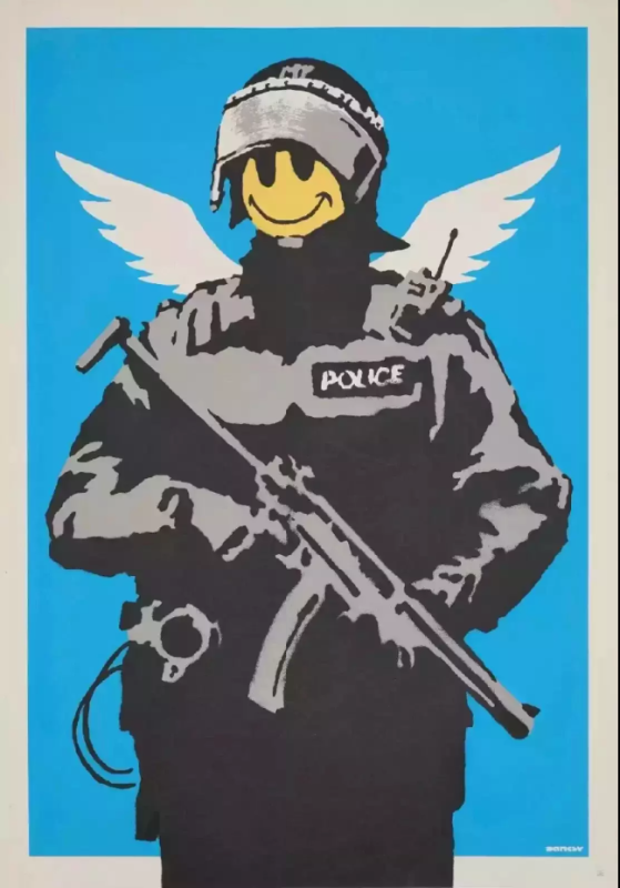 Flying Copper (Unsigned), 2003 by Banksy Oil Painting reproduction