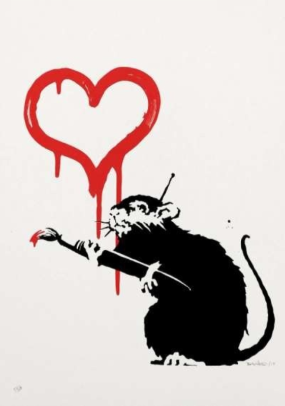 Love Rat (Unsigned), 2004 by Banksy Oil Painting reproduction