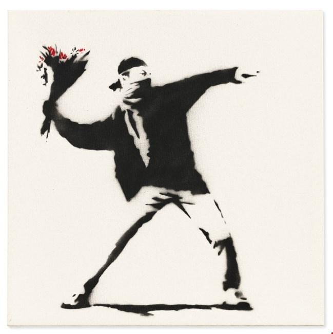 Love is in the Air by Banksy Oil Painting reproduction