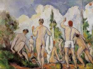 Bathers by Cezanne,Paul Oil Painting reproduction