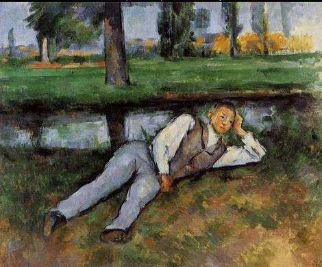 Boy Resting by Cezanne,Paul Oil Painting reproduction