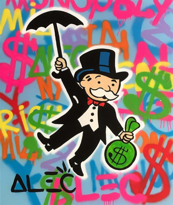 Money Man by Alec Monopoly Oil Painting reproduction