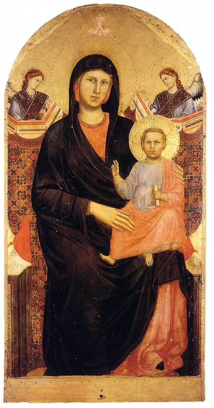 Madonna and Child Enthroned  c.1295-97 by Giotto di Bondone Oil Painting reproduction