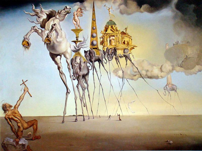 The Temptation of Saint Anthony 1945 by Dali Salvador Oil Painting reproduction