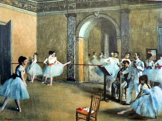 The Dance Foyer at the Opera  by Edgar Degas Oil Painting reproduction