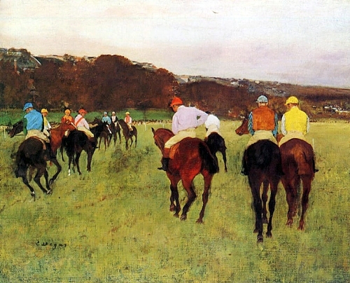Before the Start 1875-76  by Edgar Degas Oil Painting reproduction
