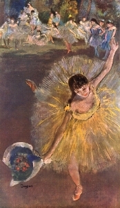 Degas close of anarabesque  by Edgar Degas Oil Painting reproduction