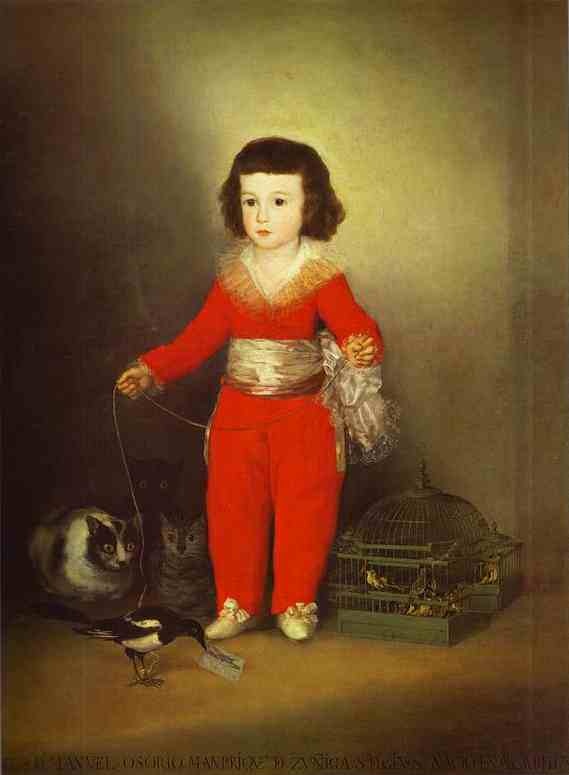 Don Manuel Osorio Manrique de Zunica. c. 1792 by Goya Francisco Oil Painting reproduction