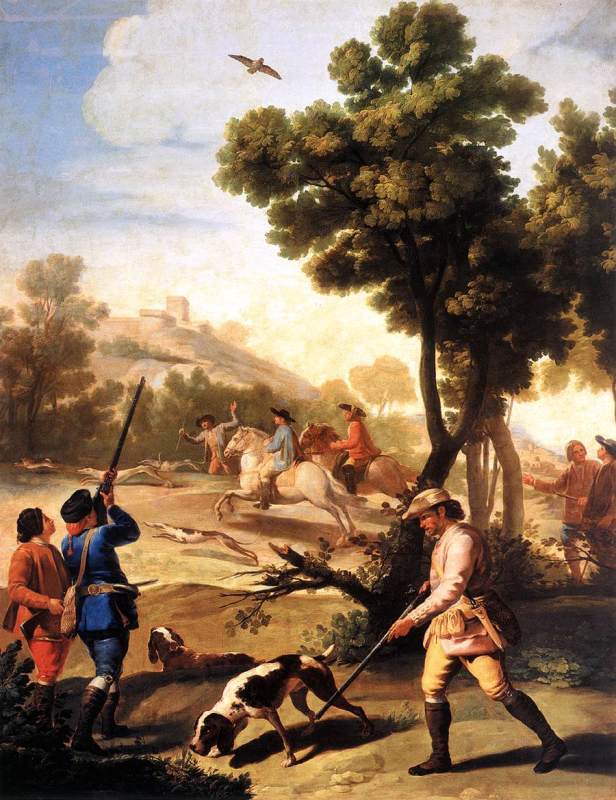 The Quail Shoot  1775 by Goya Francisco Oil Painting reproduction