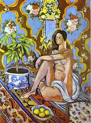 Decorative Figure on an Ornamental Background by Henri Matisse Oil Painting reproduction