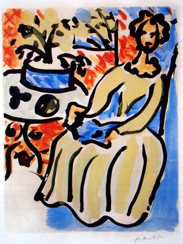 Jarie-Jose en Robe Jaune 1959 by Henri Matisse Oil Painting reproduction