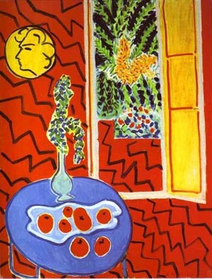Red Interior Still Life on a Blue Table 1947 by Henri Matisse Oil Painting reproduction
