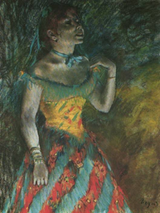 The Singer in Green by Edgar Degas Oil Painting reproduction