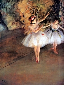 Two Dancers on Stage 1874 by Edgar Degas Oil Painting reproduction