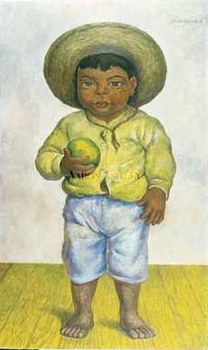 Muchacho Mexicano by Rivera Diego Oil Painting reproduction