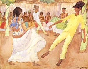 Baile en Tehuantepec by Rivera Diego Oil Painting reproduction