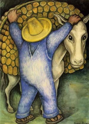 Loading_wood by Rivera Diego Oil Painting reproduction