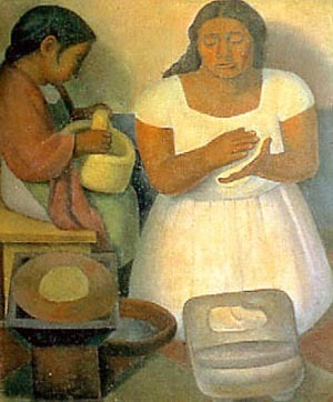 The Tortilla Maker by Rivera Diego Oil Painting reproduction