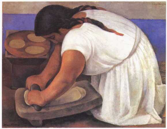  La Molendera (The Grinder) 1924 by Rivera Diego Oil Painting reproduction