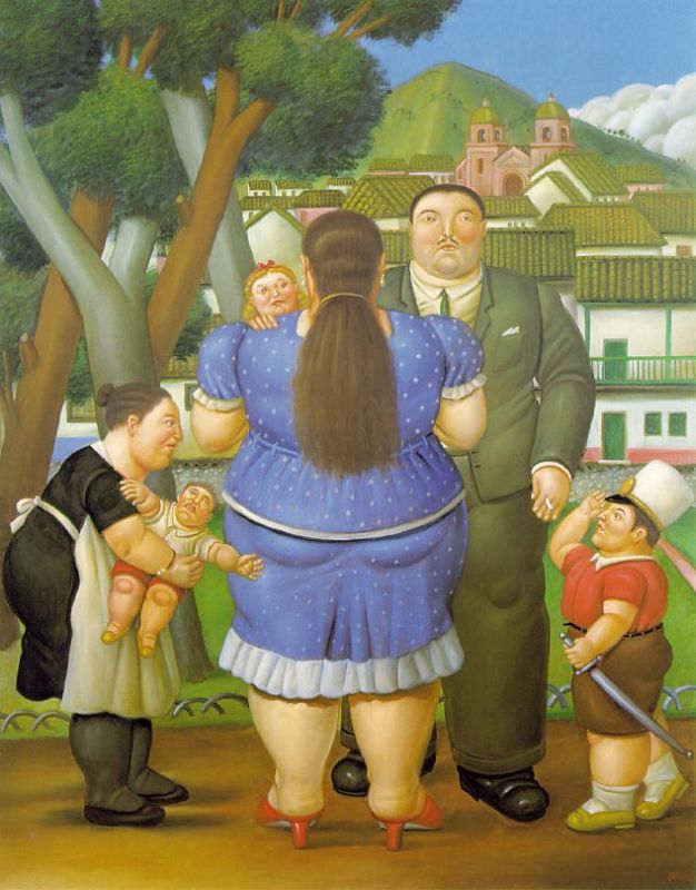 a family 1996 by Botero,Fernando Oil Painting reproduction