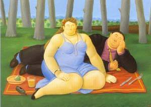 picnic_1998 by Botero Fernando Oil Painting reproduction