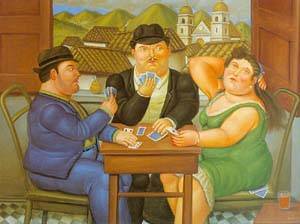  the card player 1996 by Botero Fernando Oil Painting reproduction