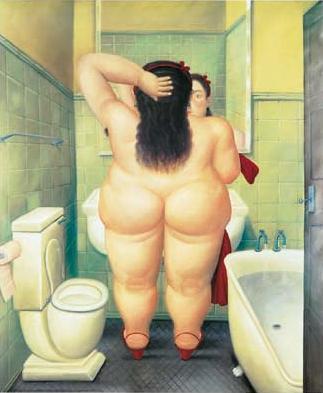 the_bathroom_1989 by Botero Fernando Oil Painting reproduction
