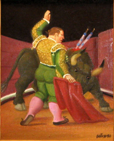 Derechazo 1990 by Botero Fernando Oil Painting reproduction