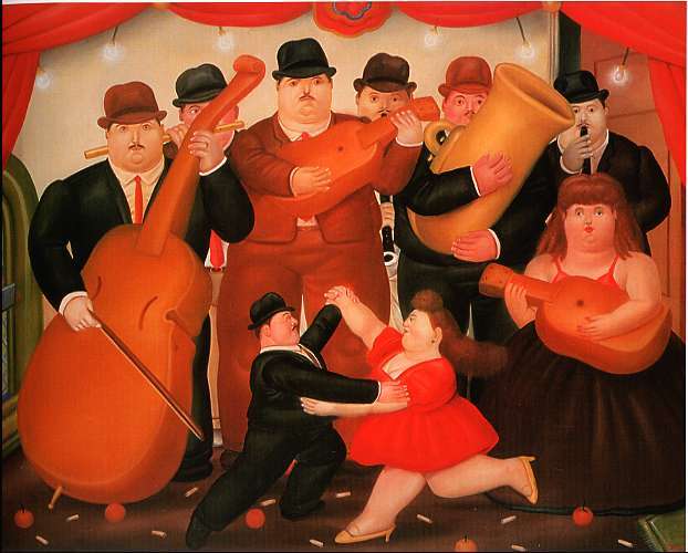 Ball in Colombia by Botero Fernando Oil Painting reproduction