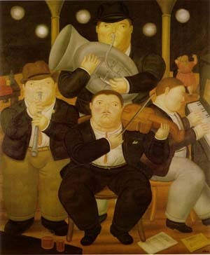 four musicians by Botero Fernando Oil Painting reproduction