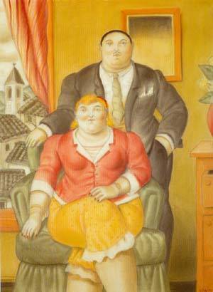a couple 1995 by Botero Fernando Oil Painting reproduction