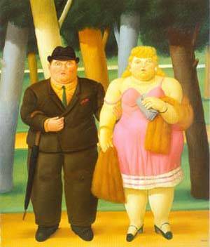 a couple 1999 by Botero Fernando Oil Painting reproduction