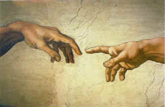  The Creation of Adam (detail) by MICHELANGELO Buonarroti Oil Painting reproduction