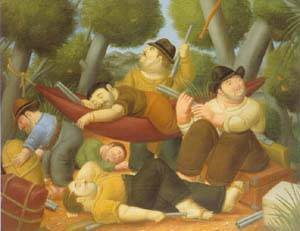 guerillas 1988 by Botero Fernando Oil Painting reproduction