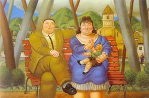 in the park 1996 by Botero Fernando Oil Painting reproduction